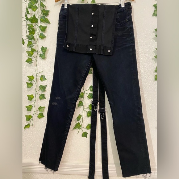 PRPS PRPS womens jean overalls Size M size m color black - Picture 5 of 16